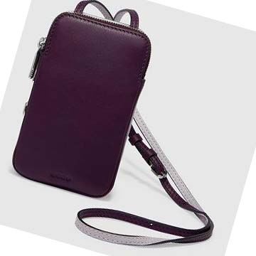 Men's Ecco Pillow Phone Shoulder Bags Purple | SG 785ILH